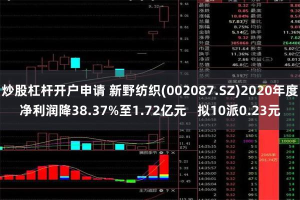 炒股杠杆开户申请 新野纺织(002087.SZ)2020年度净利润降38.37%至1.72亿元   拟10派0.23元