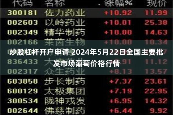 炒股杠杆开户申请 2024年5月22日全国主要批发市场葡萄价格行情